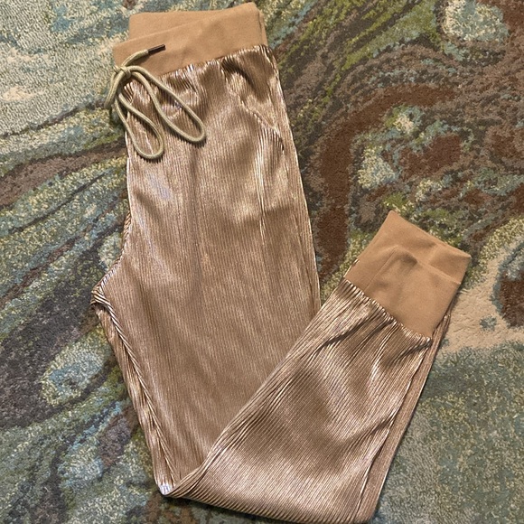 ⭐️ Know. One. Cares Gold Jogger Pants - Picture 8 of 11